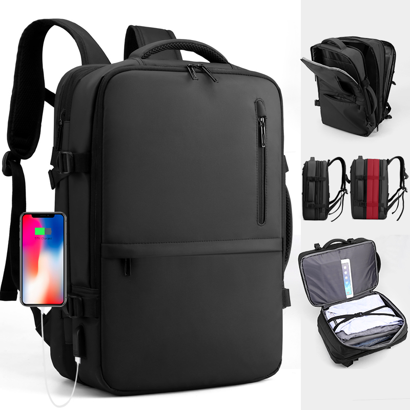 2022 15.6 Inch Outdoor Business Travel USB Charger Luggage Nylon Extendible Laptop Backpack with Logo